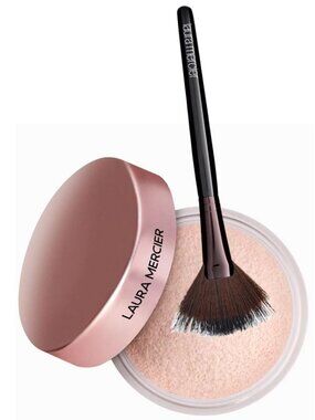 LAURA MERCIER POWDER IN ROSE & BRUSH SET NIB